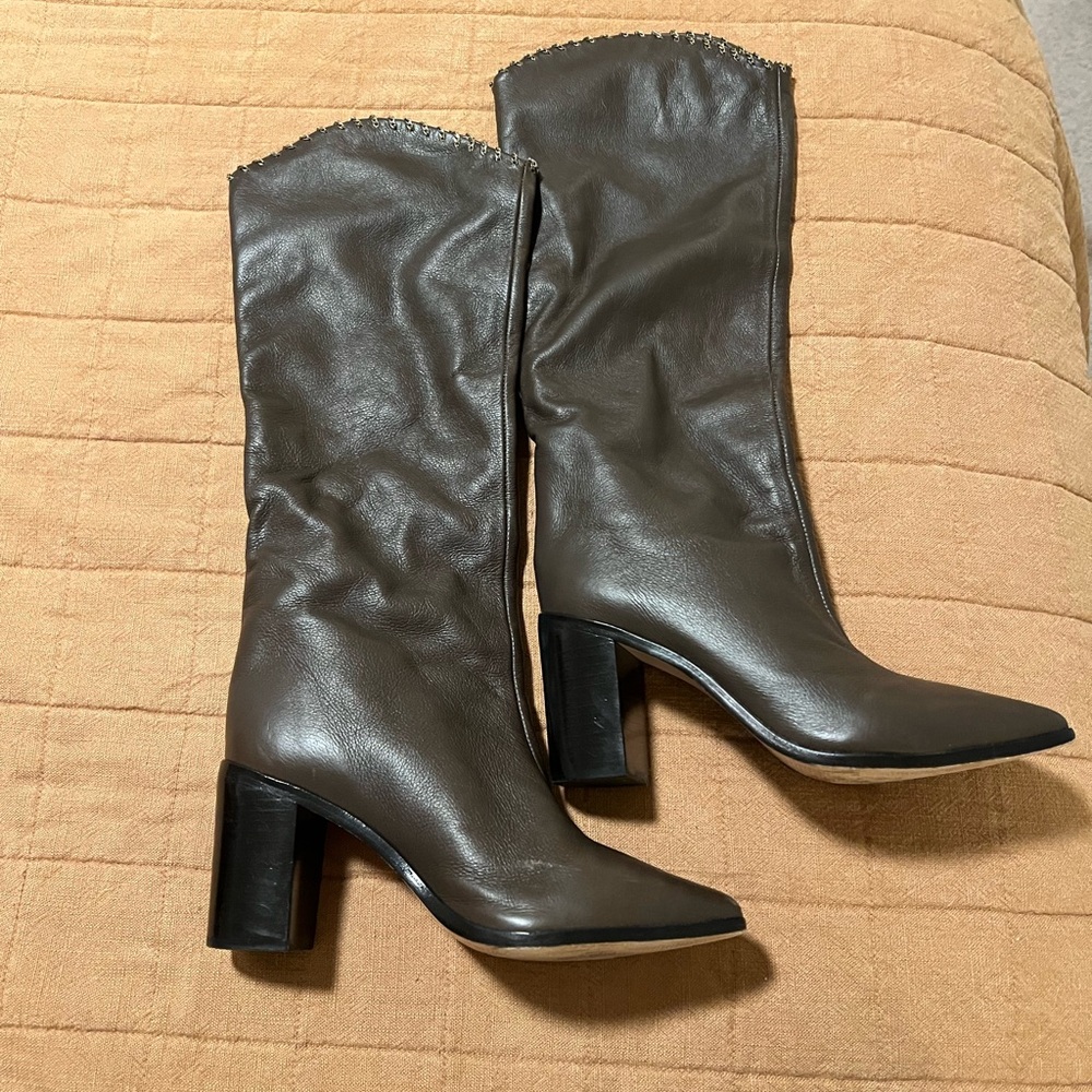 SCHUTZ Dark Brown Heeled Boots